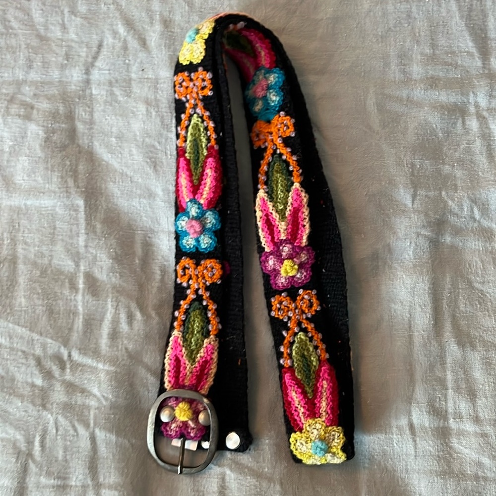 Embroidered Wool Belt